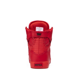 Supra Mens SKYTOP Red High Top Shoes | CA-32130